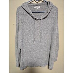 Chic Soul Women's Super Soft Stretchy Plush Light Grey Hoodie Plus Size 3xl